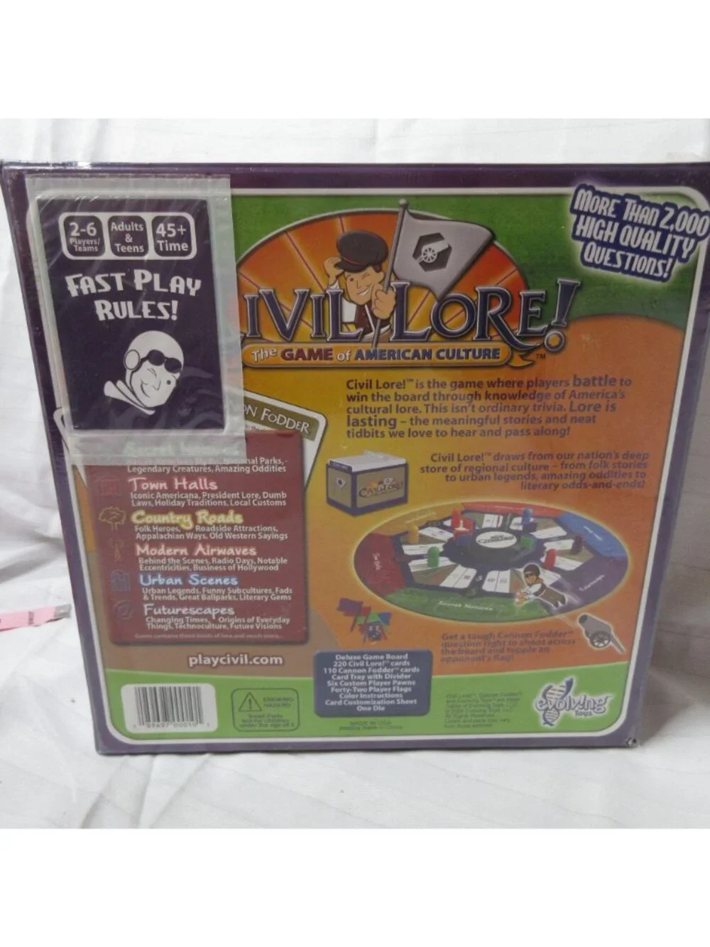 Civil Lore American Culture Trivia Game NIB